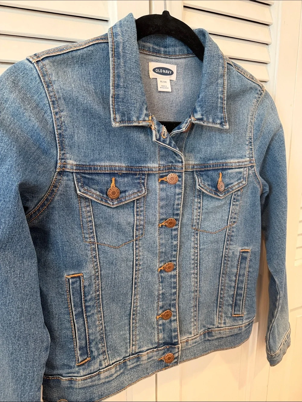 Old Navy Girls Denim / Jean Jacket - Girls XL / 14 Medium Blue